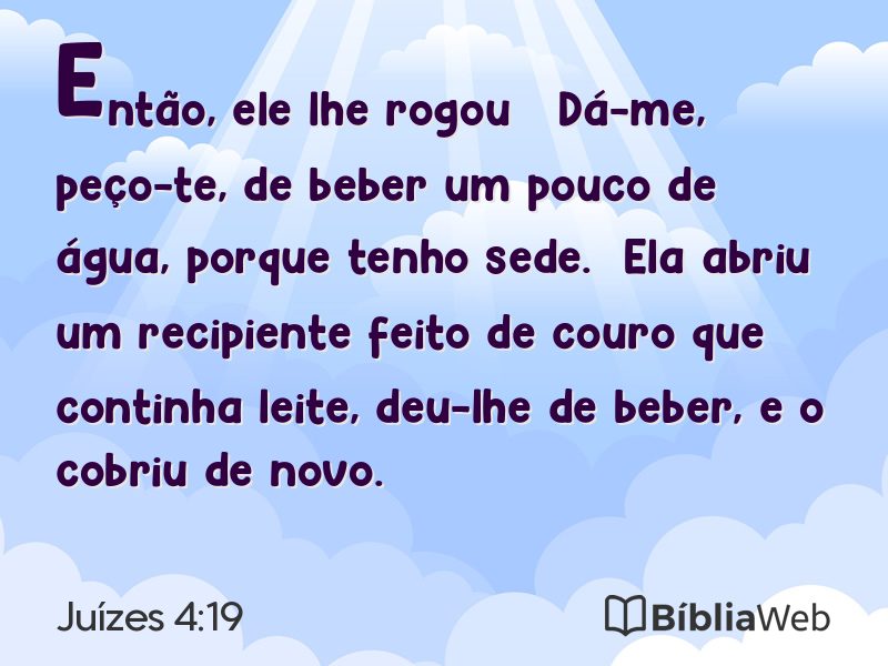 Juízes 4:19 em imagem para compartilhar