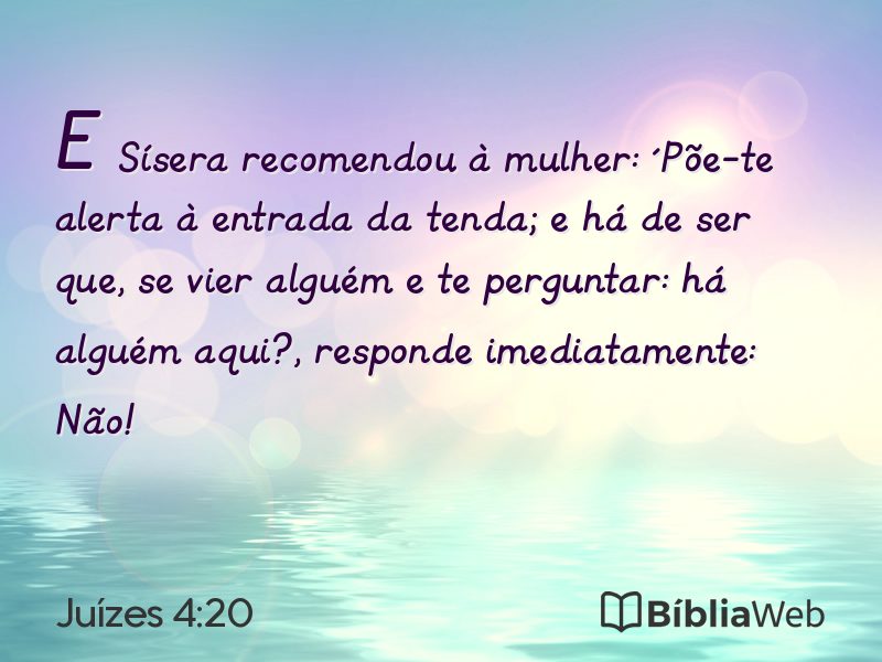 Juízes 4:20 em imagem para compartilhar