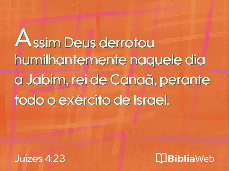 Juízes 4:23 em imagem para compartilhar