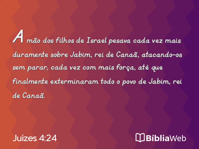 Juízes 4:24 em imagem para compartilhar
