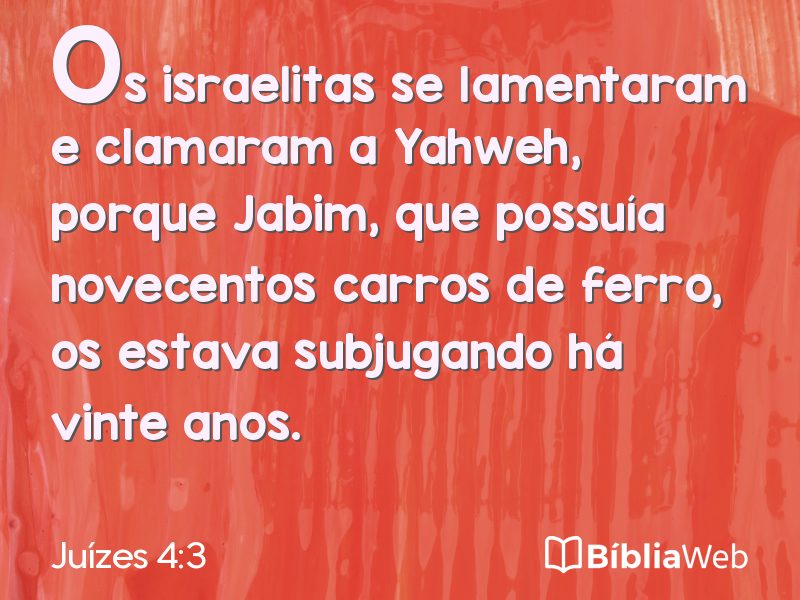 Juízes 4:3 em imagem para compartilhar