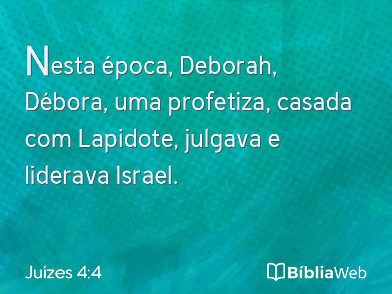 Juízes 4:4 em imagem para compartilhar
