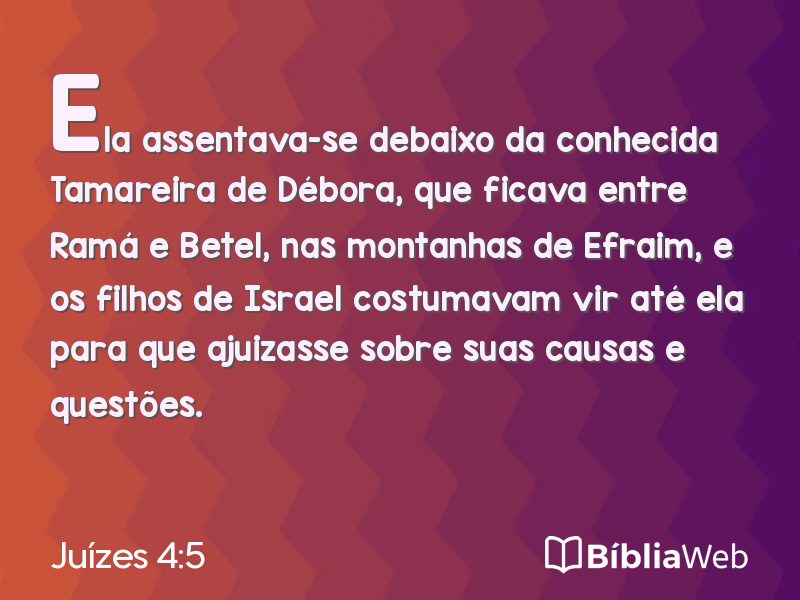 Juízes 4:5 em imagem para compartilhar