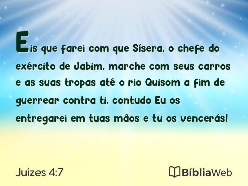 Juízes 4:7 em imagem para compartilhar