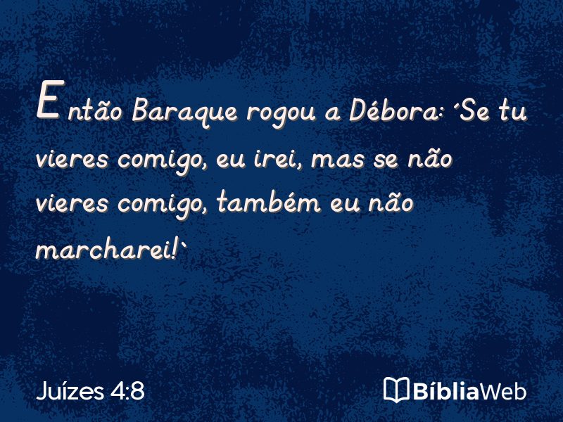 Juízes 4:8 em imagem para compartilhar