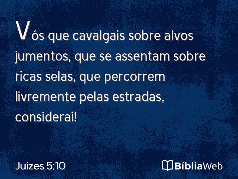 Juízes 5:10 em imagem para compartilhar