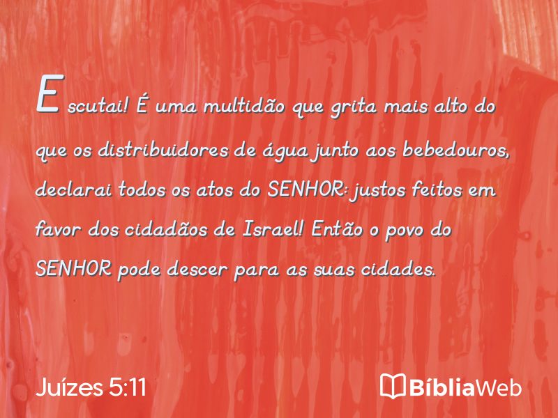 Juízes 5:11 em imagem para compartilhar
