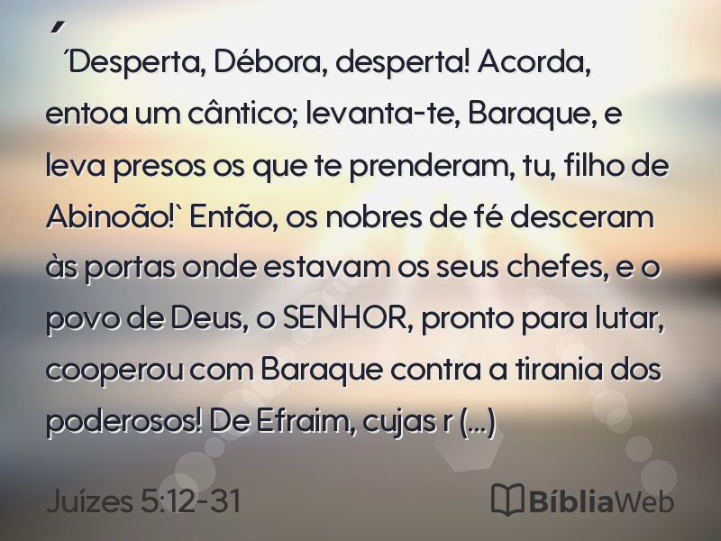 Juízes 5:12-31 em imagem para compartilhar