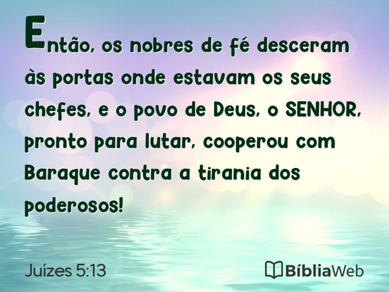 Juízes 5:13 em imagem para compartilhar