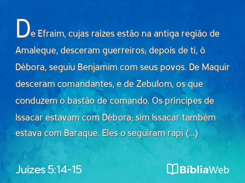 Juízes 5:14-15 em imagem para compartilhar