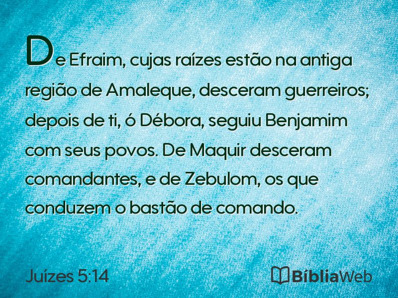 Juízes 5:14 em imagem para compartilhar