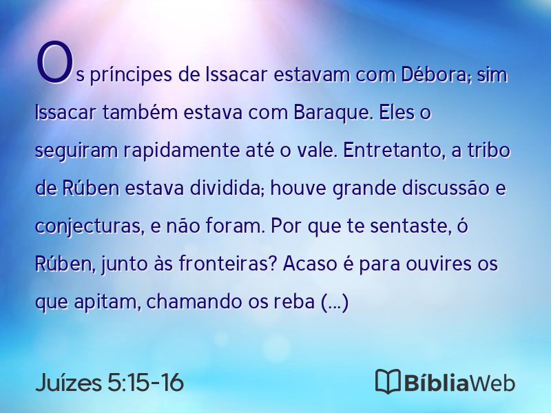Juízes 5:15-16 em imagem para compartilhar