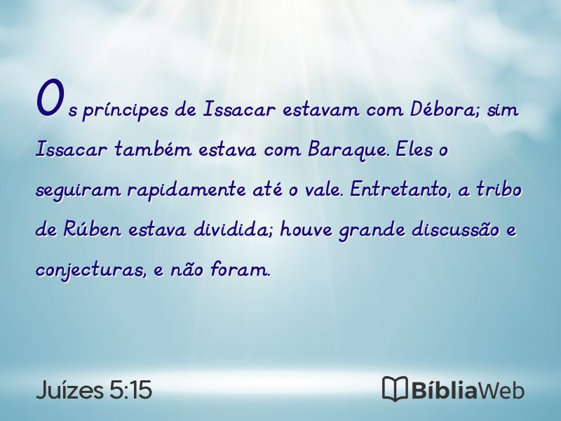 Juízes 5:15 em imagem para compartilhar