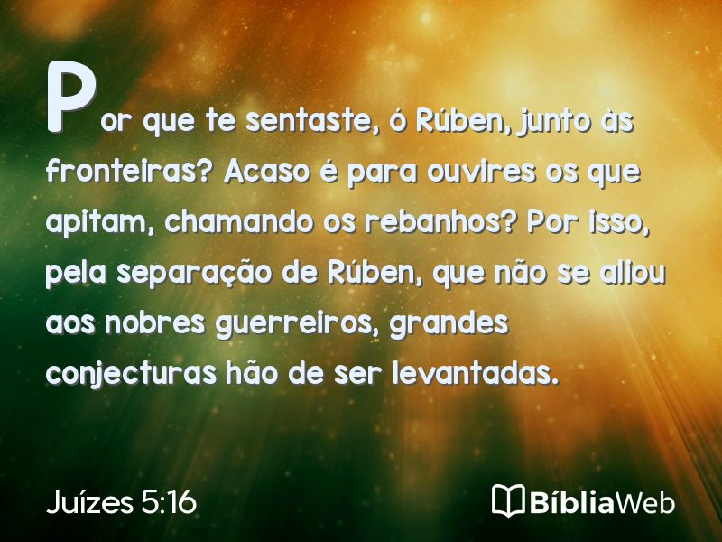 Juízes 5:16 em imagem para compartilhar