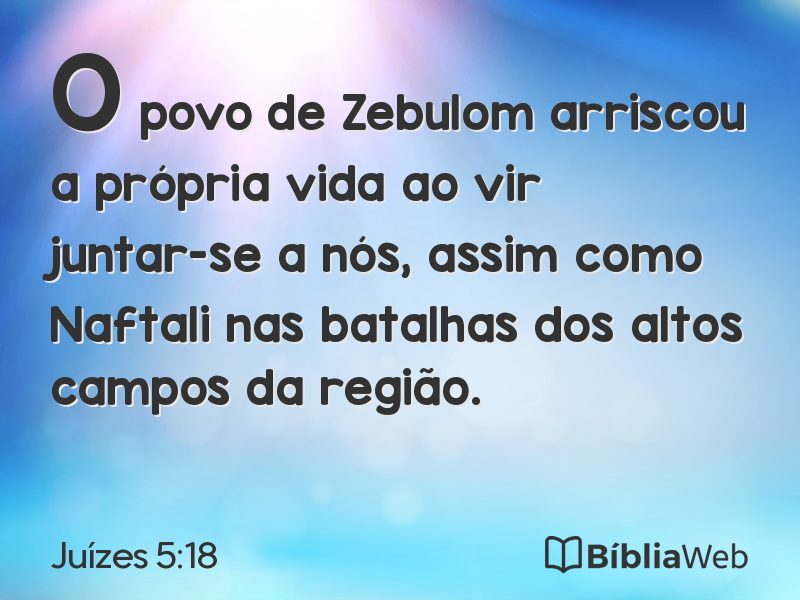 Juízes 5:18 em imagem para compartilhar
