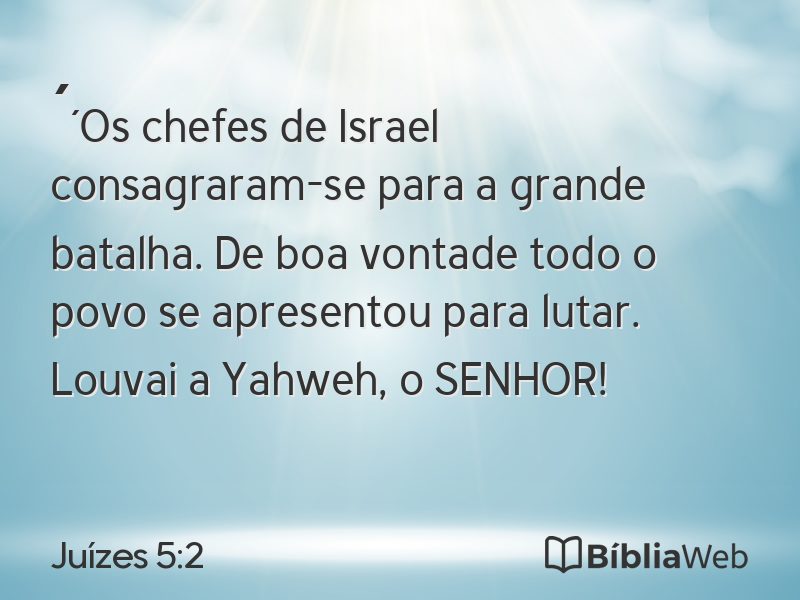Juízes 5:2 em imagem para compartilhar