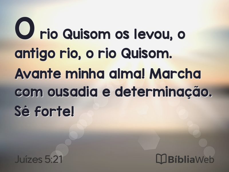 Juízes 5:21 em imagem para compartilhar