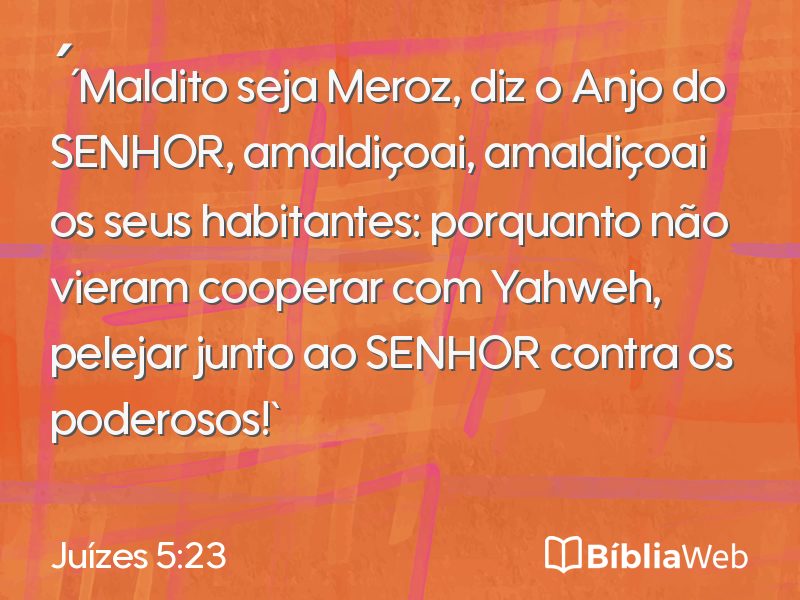 Juízes 5:23 em imagem para compartilhar
