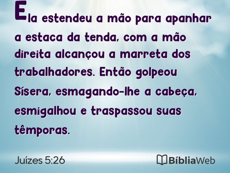Juízes 5:26 em imagem para compartilhar