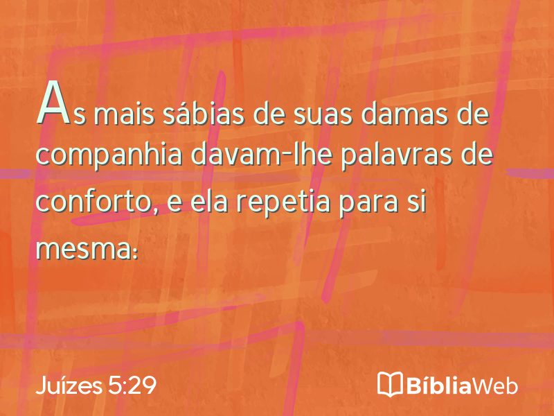Juízes 5:29 em imagem para compartilhar