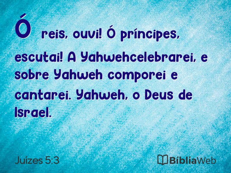 Juízes 5:3 em imagem para compartilhar