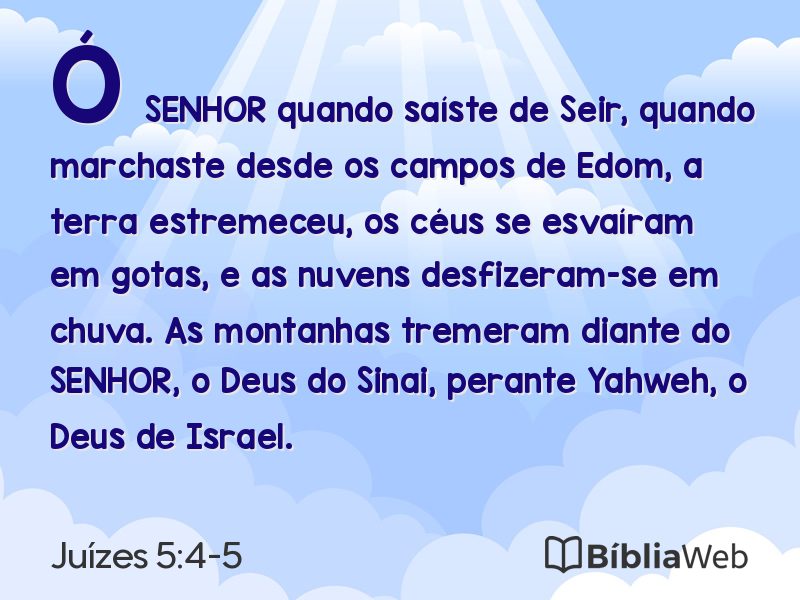 Juízes 5:4-5 em imagem para compartilhar