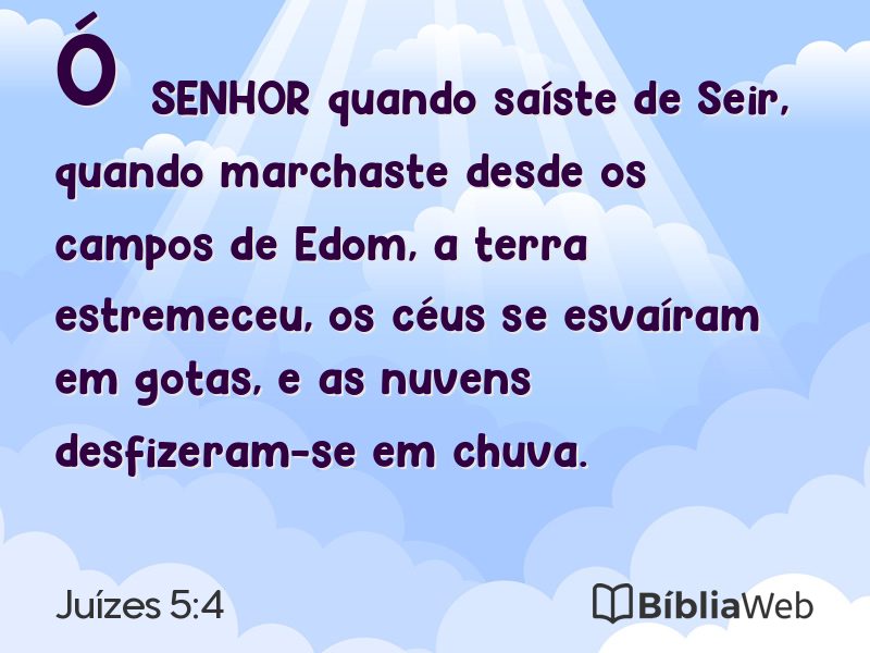 Juízes 5:4 em imagem para compartilhar