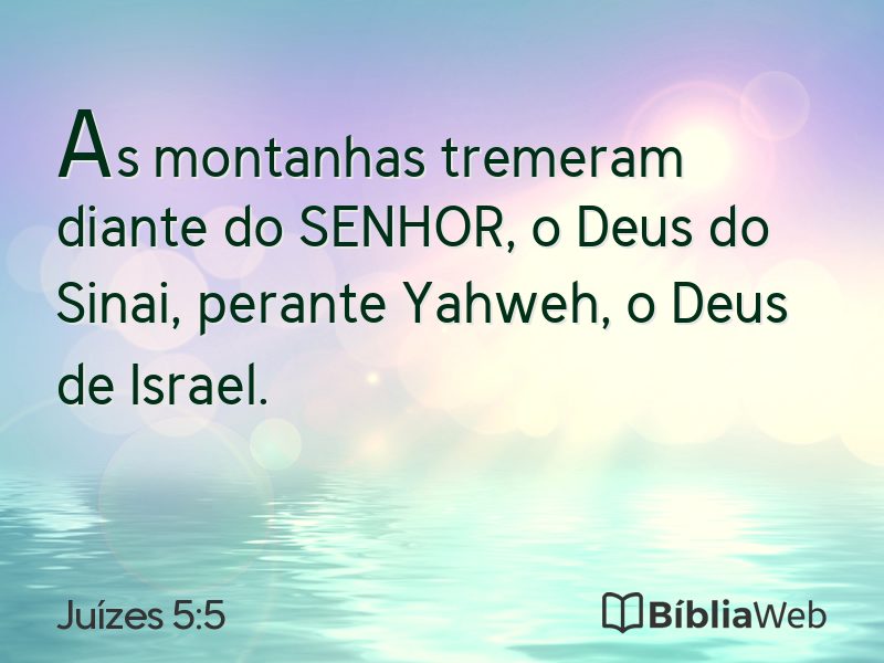 Juízes 5:5 em imagem para compartilhar