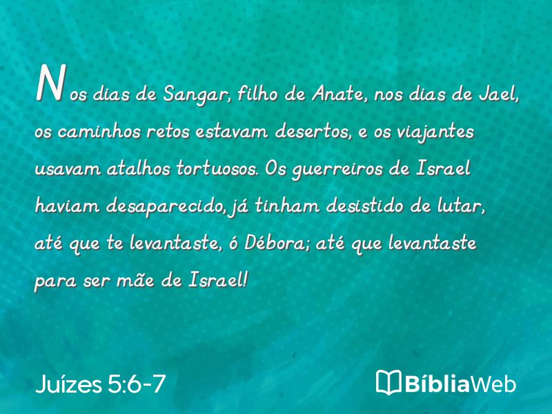 Juízes 5:6-7 em imagem para compartilhar