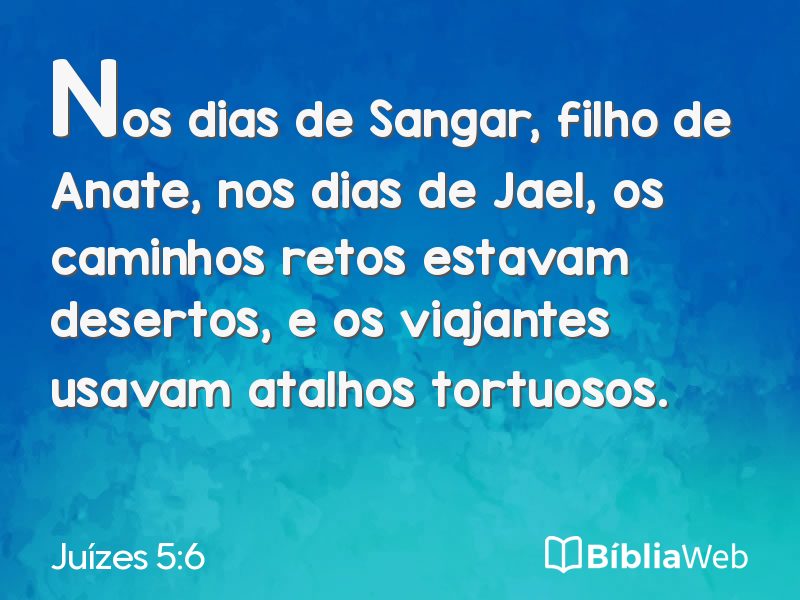 Juízes 5:6 em imagem para compartilhar