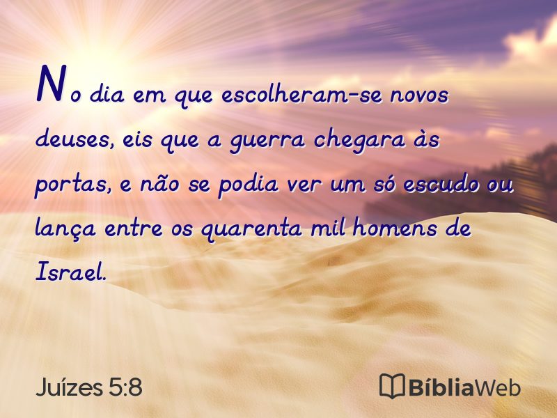 Juízes 5:8 em imagem para compartilhar