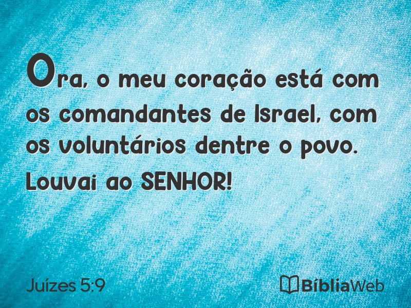 Juízes 5:9 em imagem para compartilhar