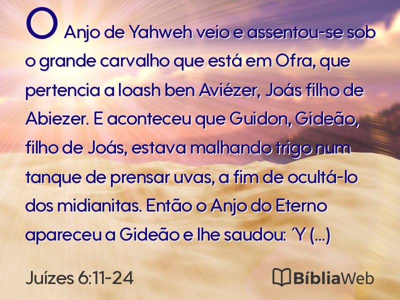 Juízes 6:11-24 em imagem para compartilhar
