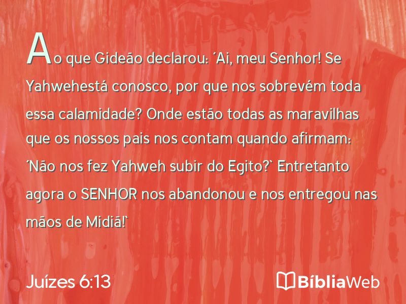 Juízes 6:13 em imagem para compartilhar