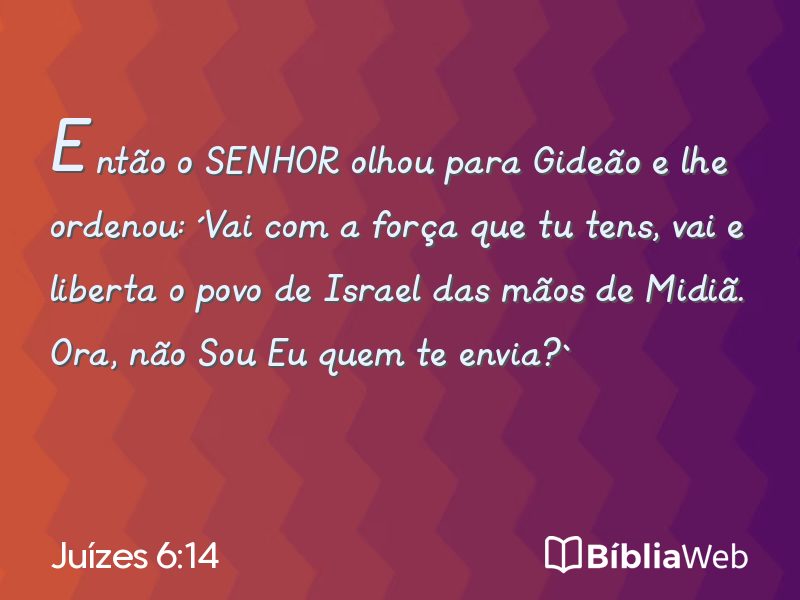 Juízes 6:14 em imagem para compartilhar