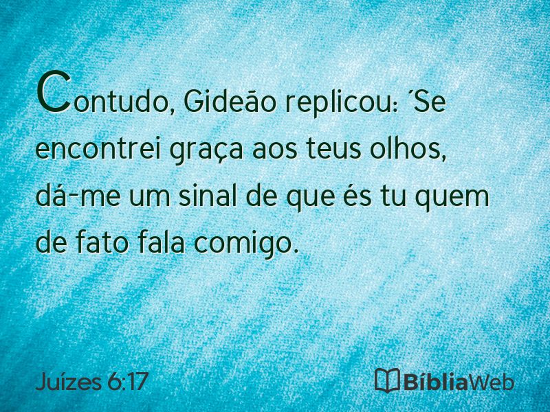 Juízes 6:17 em imagem para compartilhar