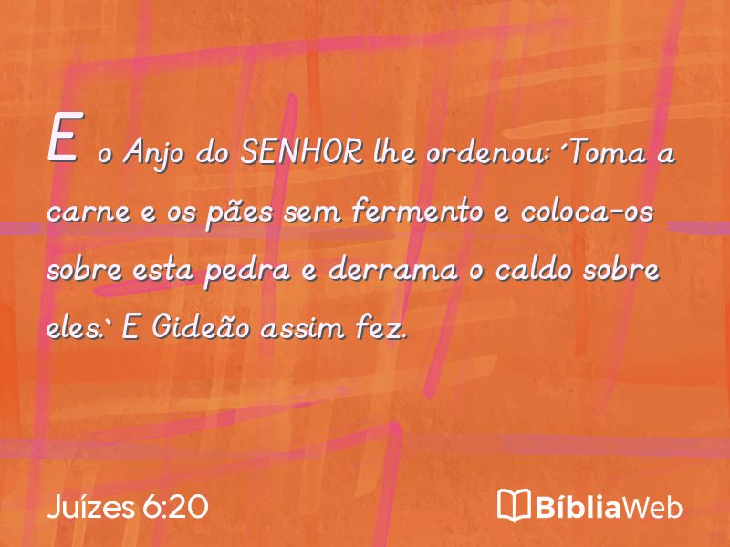 Juízes 6:20 em imagem para compartilhar