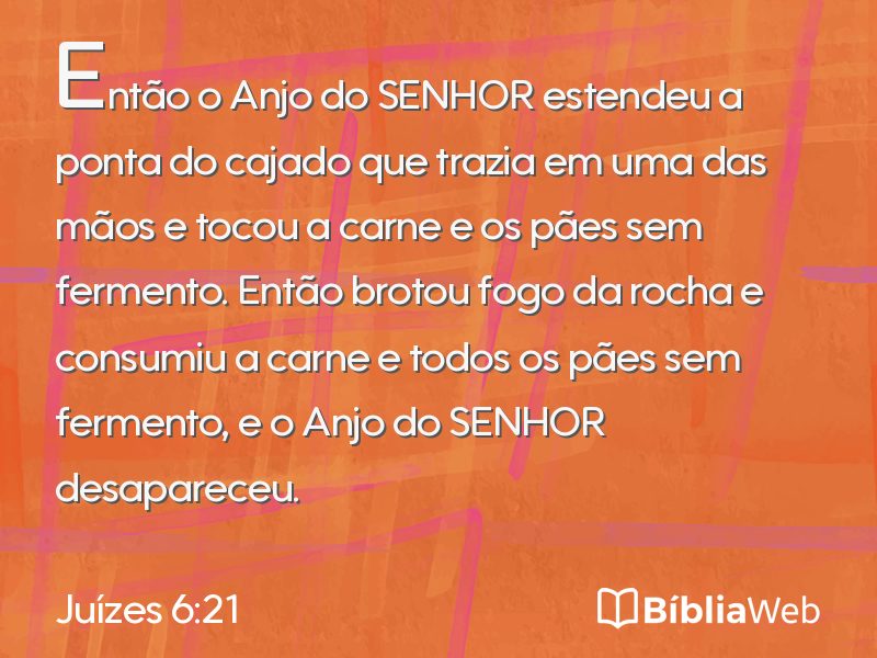 Juízes 6:21 em imagem para compartilhar