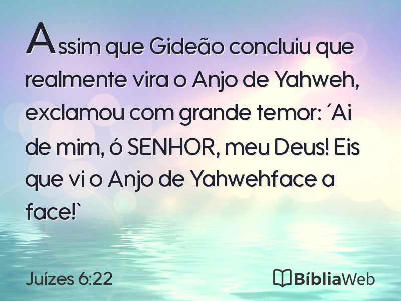 Juízes 6:22 em imagem para compartilhar