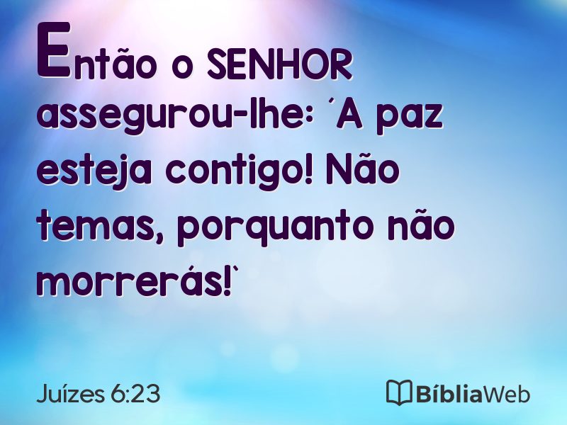 Juízes 6:23 em imagem para compartilhar