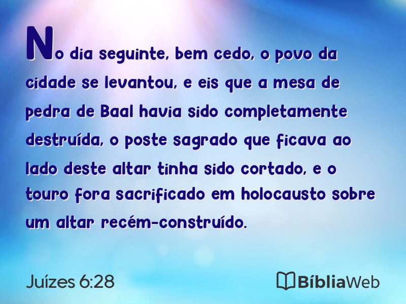 Juízes 6:28 em imagem para compartilhar
