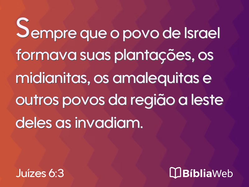 Juízes 6:3 em imagem para compartilhar