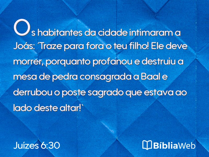 Juízes 6:30 em imagem para compartilhar