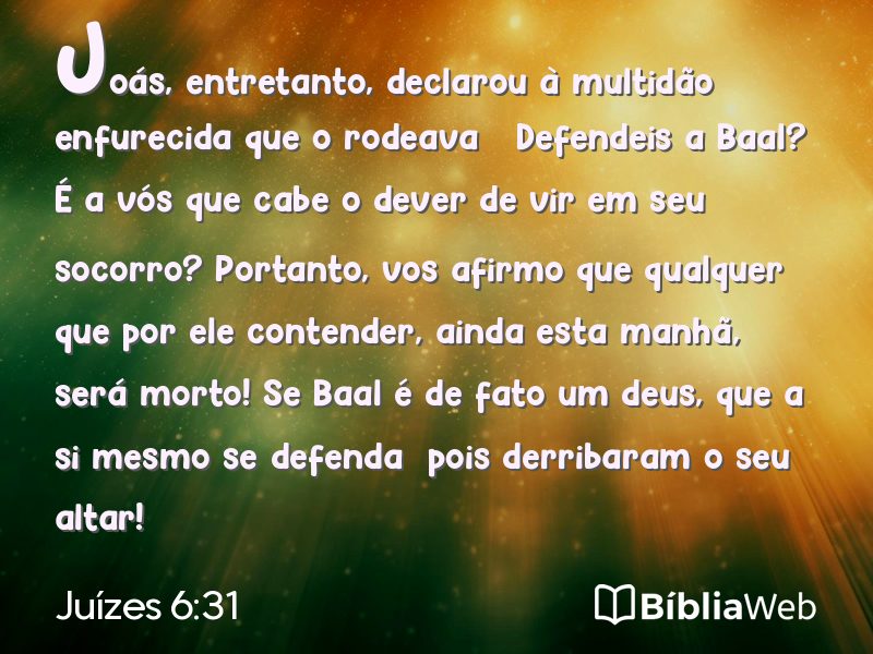 Juízes 6:31 em imagem para compartilhar