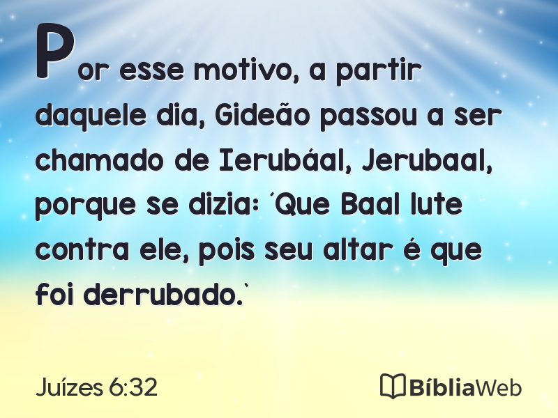 Juízes 6:32 em imagem para compartilhar