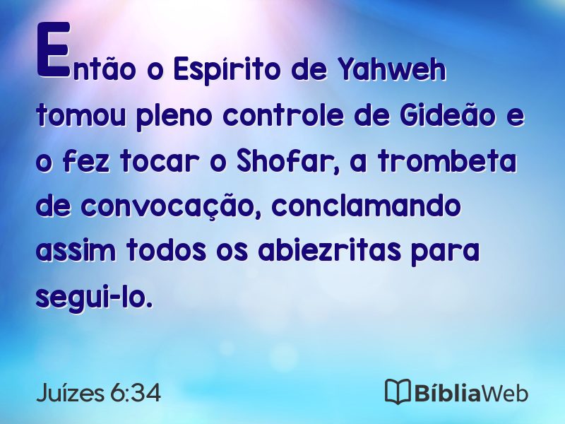 Juízes 6:34 em imagem para compartilhar