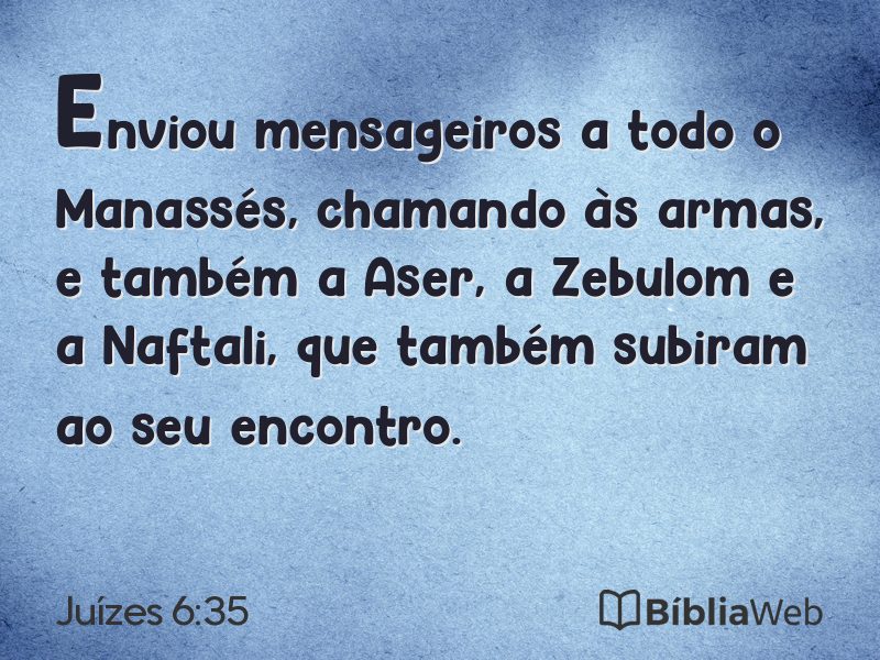 Juízes 6:35 em imagem para compartilhar