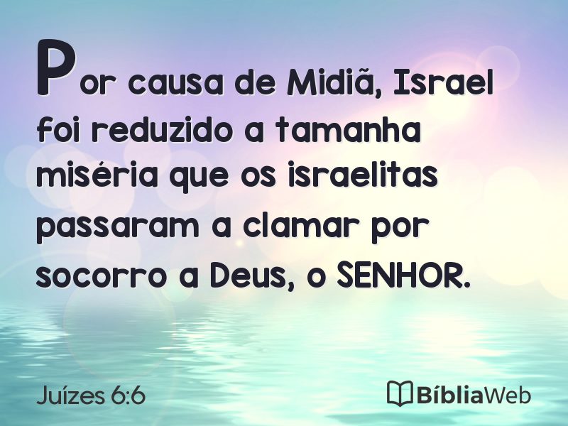 Juízes 6:6 em imagem para compartilhar