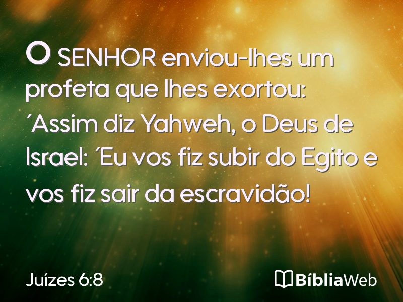 Juízes 6:8 em imagem para compartilhar
