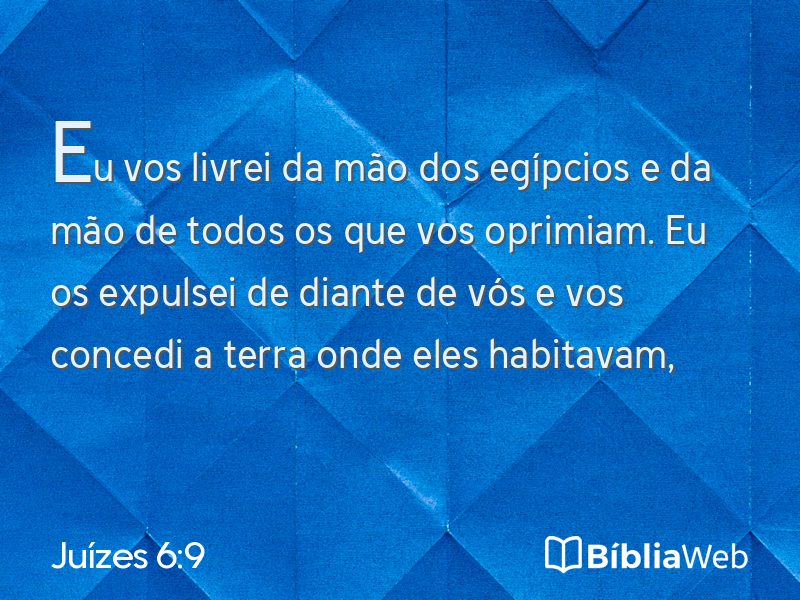 Juízes 6:9 em imagem para compartilhar